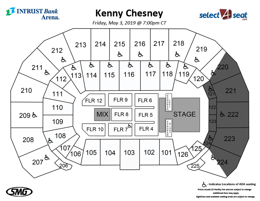 Seating Charts Events And Tickets Intrust Bank Arena 6377